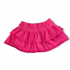 Vintage SO Jenni Hot Pink Ruffle Mini Skirt with Built-In Shorts Juniors Size L